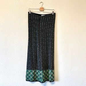 Urban Outfitters Metallic Knit Wide Leg Pants